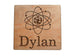 Custom Name with Atom Image Wood Magnet, For Scientist Student or Teacher Gift