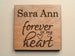 Memorial Wood Magnet, Forever in My Heart Saying with Custom Name by JewelryEveryday