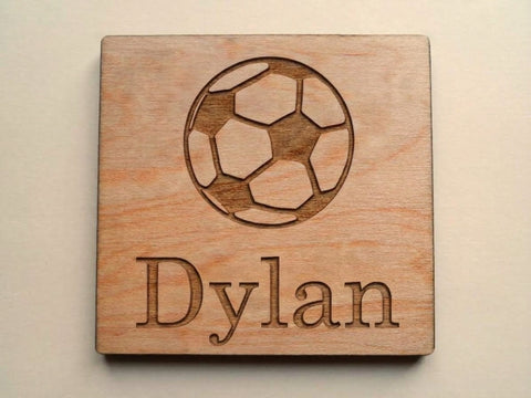 Athlete Wood Magnet with Sport Image and Custom Name Engraved, For Graduate, Team Player or Coach