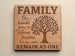 Family Saying Wood Magnet with Tree Image, "Our Branches Grow In Different Directions But Our Roots Remain as One"