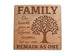 Family Saying Wood Magnet with Tree Image, "Our Branches Grow In Different Directions But Our Roots Remain as One"