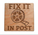 Fix It In Post with Video Film Reel Image Wood Magnet, For Videography Student or Teacher Gift