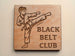 Martial Arts Wood Magnet with "Black Belt Club" and Side Kicking Student Image, For Student or Teacher Gift