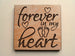 Memorial Wood Magnet, Forever in My Heart Saying with Baby Feet Image by JewelryEveryday