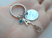 Lacrosse Stick Charm Keychain with Custom Engraved Disc; Graduate Keychain, Lacrosse Player Keychain