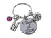Basketball Charm Keychain with Custom Engraved Steel Disc, For Graduate, School Team Player Gift