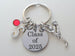 Cheerleader Charm Keychain with a Custom Engraved Disc, Cheerleading Encouragement Gift