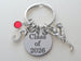 Cheerleader Charm Keychain with a Custom Engraved Disc, Cheerleading Encouragement Gift