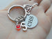 Cheerleader Charm Keychain with a Custom Engraved Disc, Cheerleading Encouragement Gift