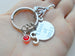 Cheerleader Charm Keychain with a Custom Engraved Disc, Cheerleading Encouragement Gift
