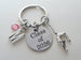 Gymnast Charm Keychain with Custom Engraved Disc, Gymnastics Encouragement Gift