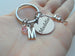 Gymnast Charm Keychain with Custom Engraved Disc, Gymnastics Encouragement Gift