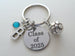 Custom Graduation Class of 2025 Disc Keychain with Soccer Ball Charm, Personalized Graduate Keychain, Gift for Graduate