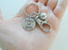 Custom Graduation Class of 2025 Disc Keychain with Soccer Charm & Clasp, Personalized Graduate Keychain Gift