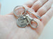 Lacrosse Stick Charm Keychain with Swivel Clasp & Custom Engraved Disc, Graduate Team Player or Coach Gift