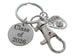 Baseball Mitt Charm Keychain with Custom Engraved Disc & Clasp, Personalized Softball / Baseball Player Keychain