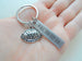 Football Ball Keychain and Steel Tag Custom Engraved, Football Keychain Gift by Jewelry Everyday