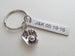 Custom Engraved Stainless Steel Tag Keychain with Baseball Mitt Charm; Couples Keychain Gift by Jewelry Everyday