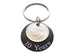 Custom Engraved Anodized Aluminum Disc Anniversary Keychain With Dime, Couples Keychain