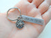 Custom Engraved Steel Tag and Small Compass Keychain - Couples Keychain, Appreciation Gift by Jewelry Everyday