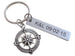 Metal Compass Charm Keychain with Small Anchor Charm - I'd Be Lost Without You; Couples Keychain, Custom Engraved Tag Option by Jewelry Everyday