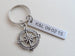Open Metal Compass Keychain - I'd Be Lost Without You; Couples Keychain by Jewelry Everyday