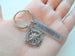 Open Metal Compass Keychain - I'd Be Lost Without You; Couples Keychain by Jewelry Everyday