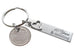 "10 Years & Counting" Engraved Aluminum Tag with Heart Charm and Dime Keychain, Couples Anniversary Key Chain by Jewelry Everyday