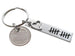 10 Tally Marks Engraved Aluminum Tag with Heart Charm and Dime Keychain, Couples Anniversary Key Chain by Jewelry Everyday