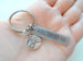 Personalized Pinky Promise Charm Keychain With Engraved Steel Tag; Couple Keychain, Promise Gift by Jewelry Everyday