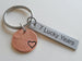 Personalized Penny Keychain with Steel Tag Engraved, Anniversary Gift, Couples Keychain
