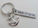 Custom Engraved Steel Tag Keychain with Anchor Charm