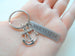 Custom Engraved Steel Tag Keychain with Anchor Charm