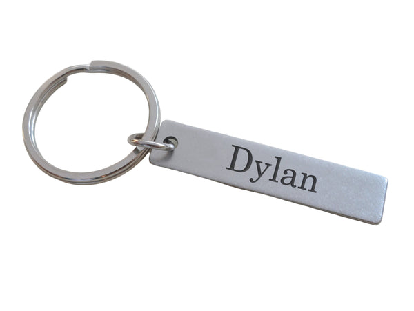 Custom Engraved Small Stainless Steel Tag Keychain