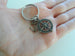 Bronze Compass Charm Keychain with Anchor Charm - I'd Be Lost Without You; Couples Keychain