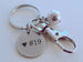 Basketball Dad Keychain with Basketball Charm, Best Dad Engraved Disc & Swivel Clasp; Father's Day Gift