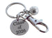 Basketball Charm Keychain with Class of 2026 Engraved Steel Disc with Clasp, For Graduate, School Team Player Gift