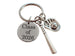 Custom Graduation Class of 2026 Disc Keychain with Baseball Mitt & Bat Charm, Personalized Graduate Keychain Gift