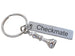 Personalized King Chess Charm Keychain with Custom Engraved Steel Tag