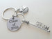 Personalized World Globe Charm Keychain with Dream Key Charm & Custom Engraved Disc