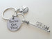 Personalized World Globe Charm Keychain with Dream Key Charm & Custom Engraved Disc