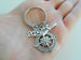 Custom Graduation Compass Charm Keychain with 2025 Charm & Graduate Scroll Charm, Class of 2025 Personalized Initial Option, For Graduate Keychain Gift