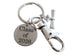 Class of 2026 Disc Keychain with Graduate Scroll Charm & Clasp, Graduation Gift Keychain