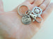 Graduation Gift - Class of Disc Keychain with Compass Charm & Clasp by Jewelry Everyday