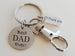 Best Dad Ever Engraved Disc Keychain with Thank You Charm & Clasp - Gift for Dad