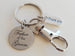 Father of the Groom Engraved Disc Keychain with Thank You Charm & Clasp - Gift for Dad
