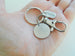 Father of the Groom Engraved Disc Keychain with Thank You Charm & Clasp - Gift for Dad