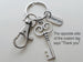 Employee Appreciation Gifts • Customized "Thank You" Tag, Silver Key & Clasp Keychain by JewelryEveryday with "You are a key part of our team!" Card