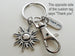 Teacher Appreciation Gifts • Personalized "Thank You" Tag & Sun Charm Keychain with Clasp by JewelryEveryday with "Thanks for helping our students shine!" Card