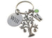 Accountant Student Charm Keychain with Money Tree Charm & Custom Engraved Disc; For Accountant, Bookkeeper or Entrepreneur
